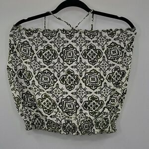3For$20 Energie Sage Green & White Paisly Tube Top Size: Medium